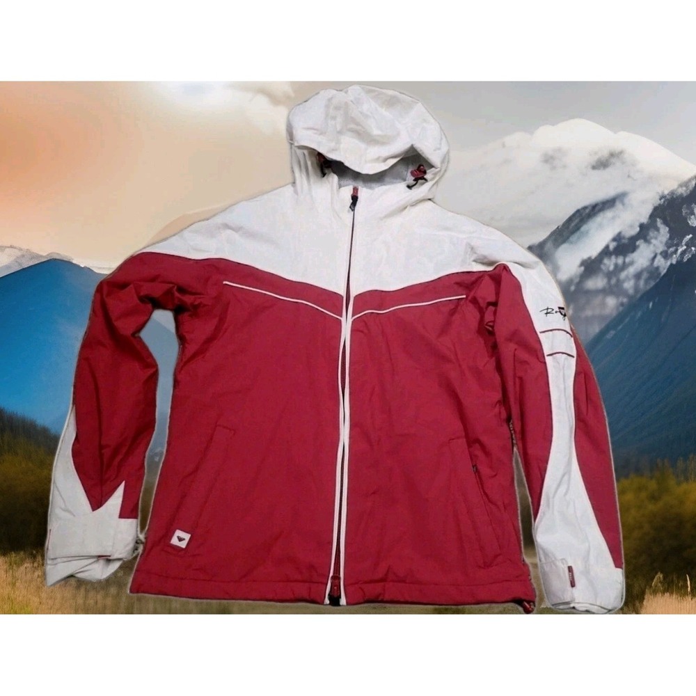 Roxy Ski Jacket Womens Small Red White Excellent X-Series Hooded Snow Coat